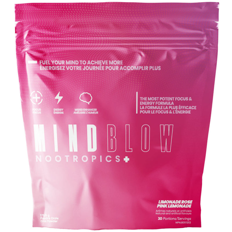 Mind Blow Energy Nootropics+, 30 Servings Pink Lemonade - SupplementSource.ca