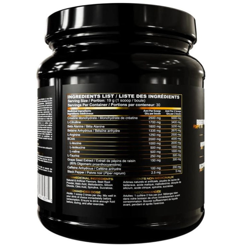 Moveweight Pre Workout Nutrition Panel, 30 Servings - SupplementSource.ca
