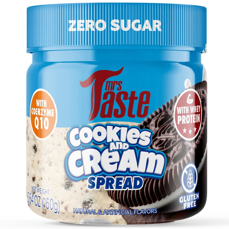 Mrs Taste Protein Spread, 160g Cookies and Cream - SupplementSource.ca