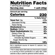 Mrs Taste Taste Cookie Bar, 12 Bars/Box Strawberry Nutrition Panel - SupplementSource.ca