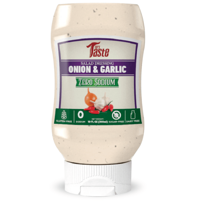 Mrs. Taste Zero Sugar Dressing, 300 ml  Onion & Garlic - SupplementSource.ca
