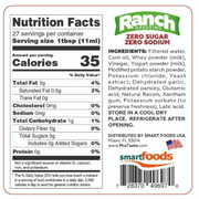 Mrs. Taste Zero Sugar Dressing, 300 ml  Ranch Nutrition Panel - SupplementSource.ca