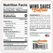 Mrs Taste Zero Calorie Sauces Wing Sauce Nutrition Panel - SupplementSource.ca