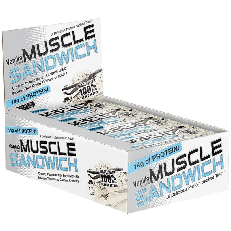 Muscle Foods Muscle Sandwich 1 Box (12 Bars) Vanilla Peanut Butter - SupplementSource.ca