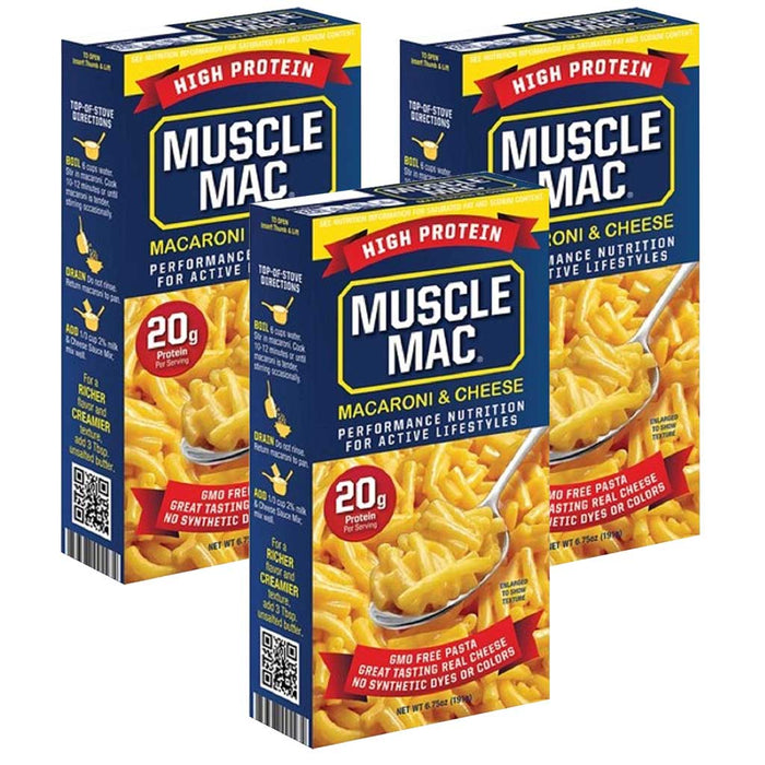 Muscle Mac Protein Packed Macaroni & Cheese 3-Pack, 3 x 191g - Exclusively at SupplementSource.ca