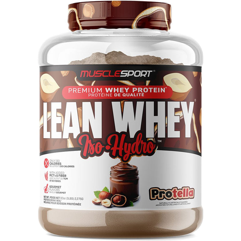 Muscle Sport Lean Whey Iso Hydro Gourmet Protein, 5lbs Protella - SupplementSource.ca