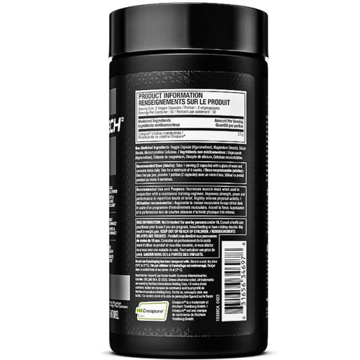 Muscletech Platinum 100% Creatine Nutrition Panel, 100 VCaps - SupplementSource.ca