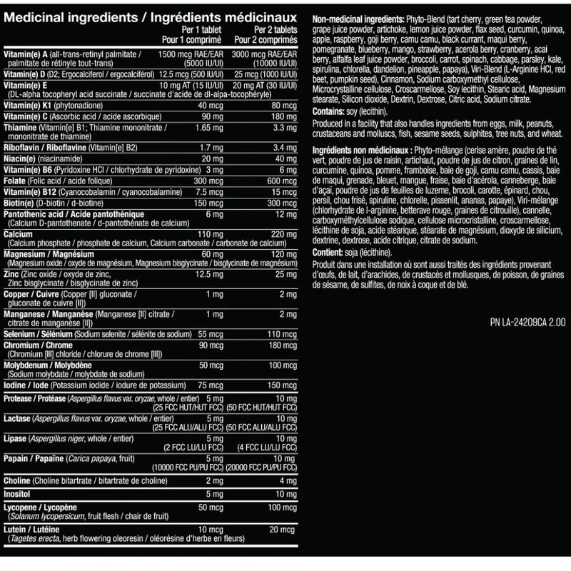 Mutant Multivitamin Nutritional Panel - SupplementSource.ca