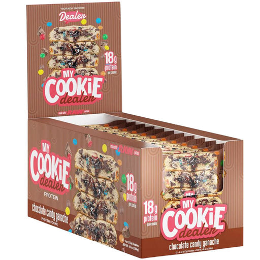 My Cookie Dealer, 1 Box - Chocolate Candy Ganache (18g protein per cookie) - SupplementSource.ca