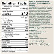 MyProtein Layered Bar, 1 Box of 12 Bars Chcolate Peanut Butter Nutrtition Panel -  SupplementSource.ca