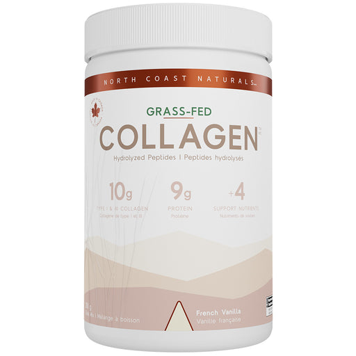 North Coast Naturals Grass-Fed Collagen, 250g French Vanilla - SupplementSource.ca