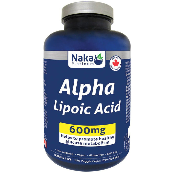 Naka Platinum ACIDE LIPOIQUE ALPHA 600 mg, 150 gélules végétales