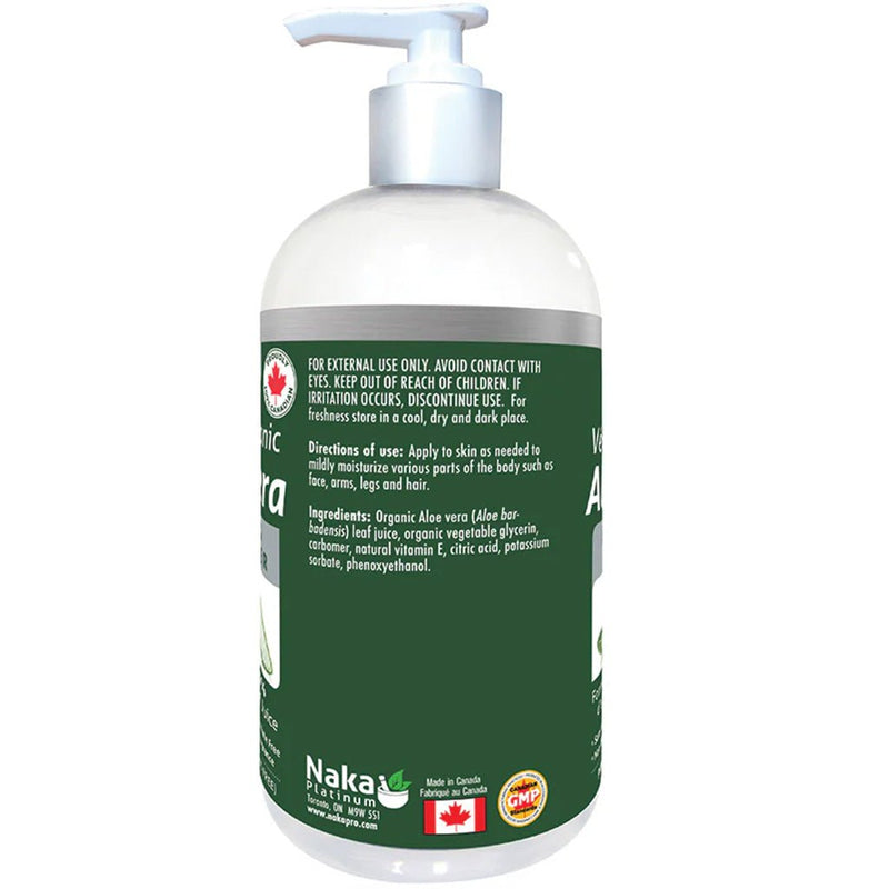 Naka Platinum Aloe Vera Gel, 120 ml Ingredient List - SupplementSource.ca