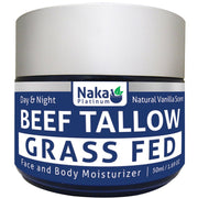 Naka Platinum Grass Fed Beef Tallow, 50g Natural Vanilla Scent - SupplementSource.ca