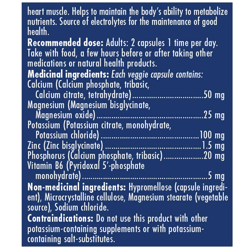 Naka Platinum Bioactive Electrolytes + Energy, 150 VCaps Ingredients List - SupplementSource.ca