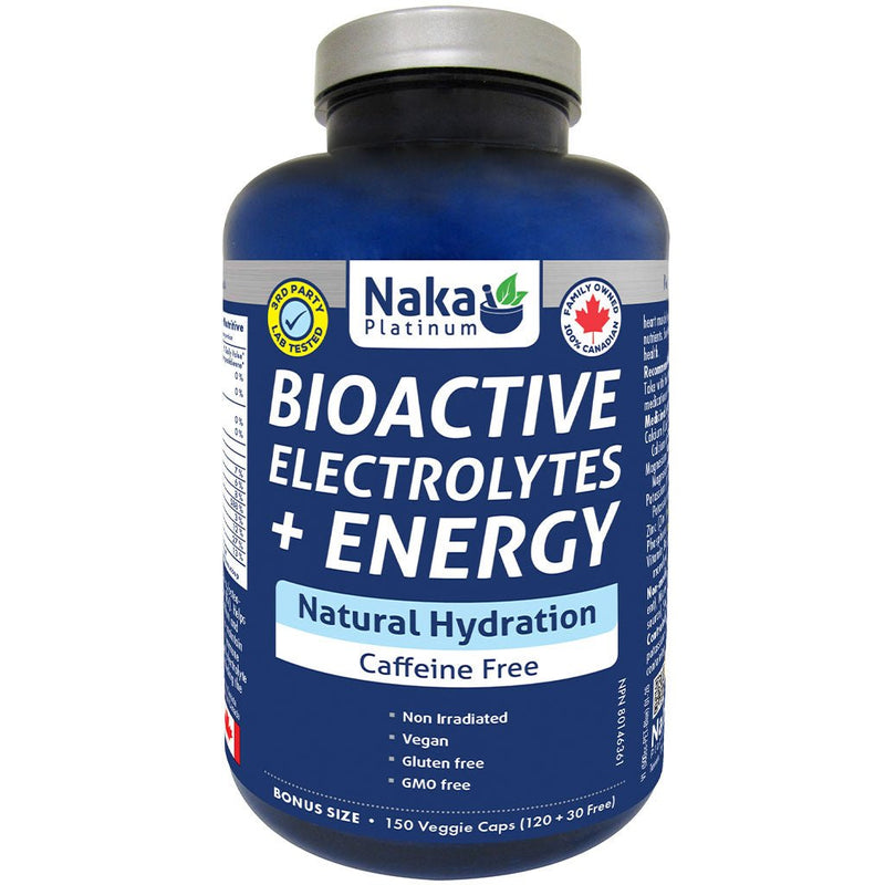 Naka Platinum Bioactive Electrolytes + Energy, 150 VCaps - SupplementSource.ca