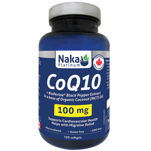 Naka Platinum CoQ10, 100mg x 120 Softgels - SupplementSource.ca