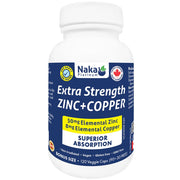 Naka Platinum Extra Strength Zinc + Copper, 120 VCaps - SupplementSource.ca