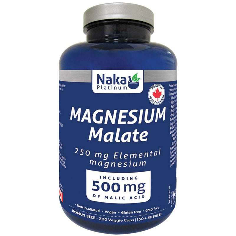 Naka Platinum MALATE DE MAGNÉSIUM, 200 VCaps
