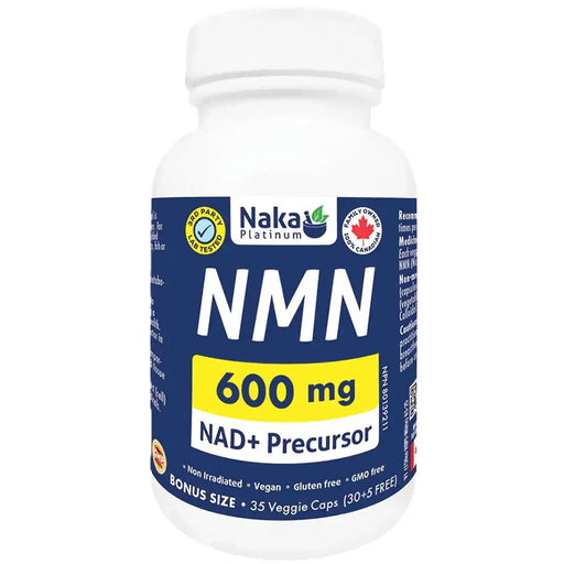 Naka Platinum NMN 600mg, 35 VCaps - SupplementSource.ca
