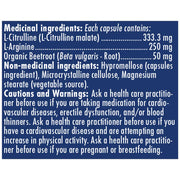 Naka Platinum NOx, 90 VCaps Nutrition Panel - SupplementSource.ca