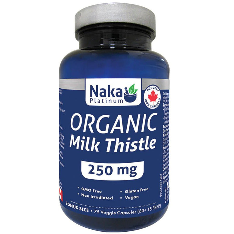 Naka Platinum Organic Milk Thistle 250mg, 75 VCaps - SupplementSource.ca