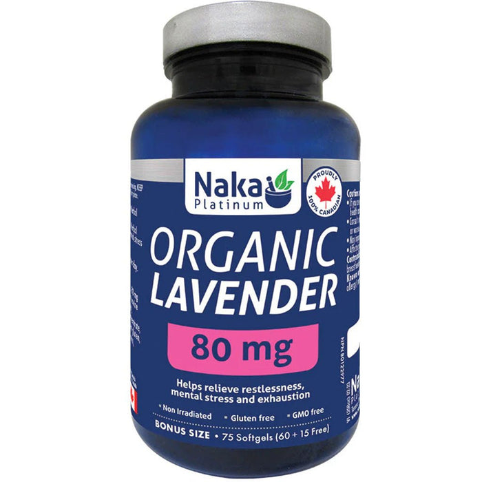 Naka Platinum Organic Lavender, 75 Softgels - SupplementSource.ca