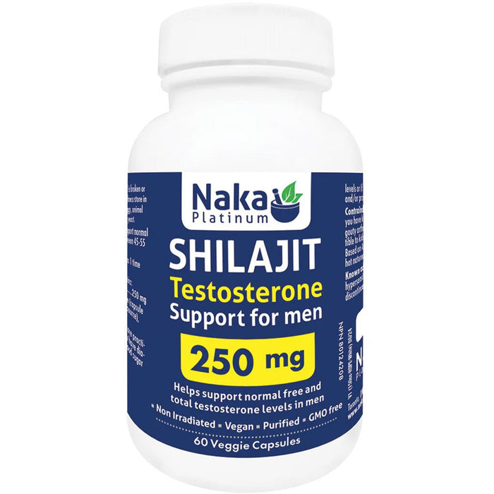 Naka Platinum Shilajit Testosterone Support for Men, 60 VCaps - SupplementSource.ca