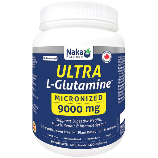 Naka Platinum Ultra L-Glutamine, 500g - SupplementSource.ca