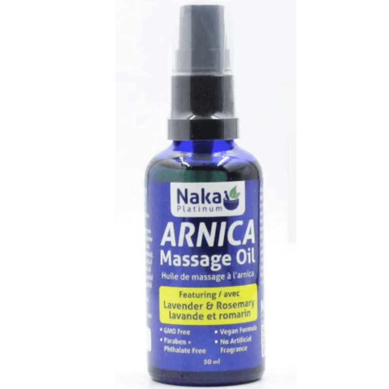 Naka Arnica Massage Oil 50ml - SupplementSource.ca 