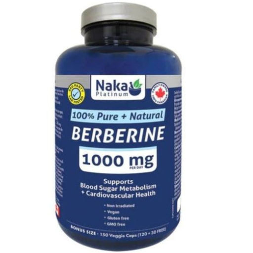 Naka Platinum Berberine, 1000mg, 150 VCaps - SupplementSource.ca