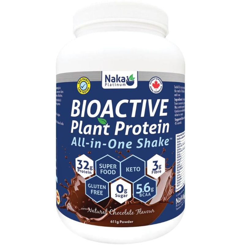 Naka Platinum Bioactive Plant Protein Natural Chocolate, 611g - SupplementSource.ca