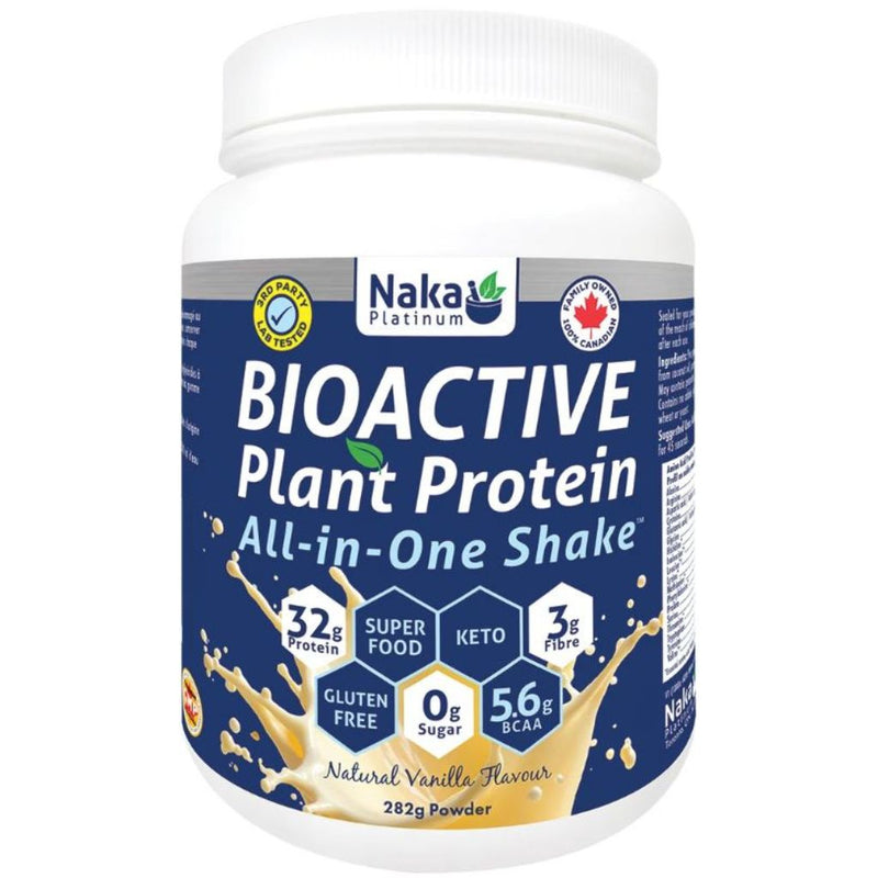 Naka Platinum Bioactive Plant Protein Natural Vanilla, 282g - SupplementSource.ca