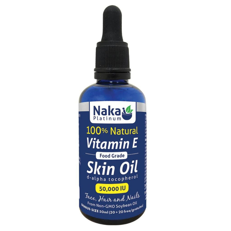 Naka Platinum 100% Natural Vitamin E Skin Oil, 50ml - SupplementSource.ca