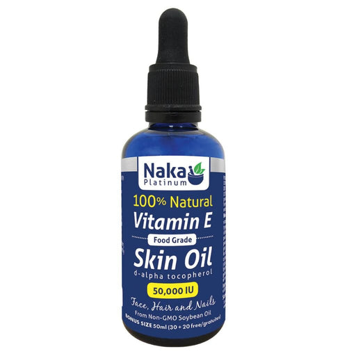 Naka Platinum 100% Natural Vitamin E Skin Oil, 50ml - SupplementSource.ca