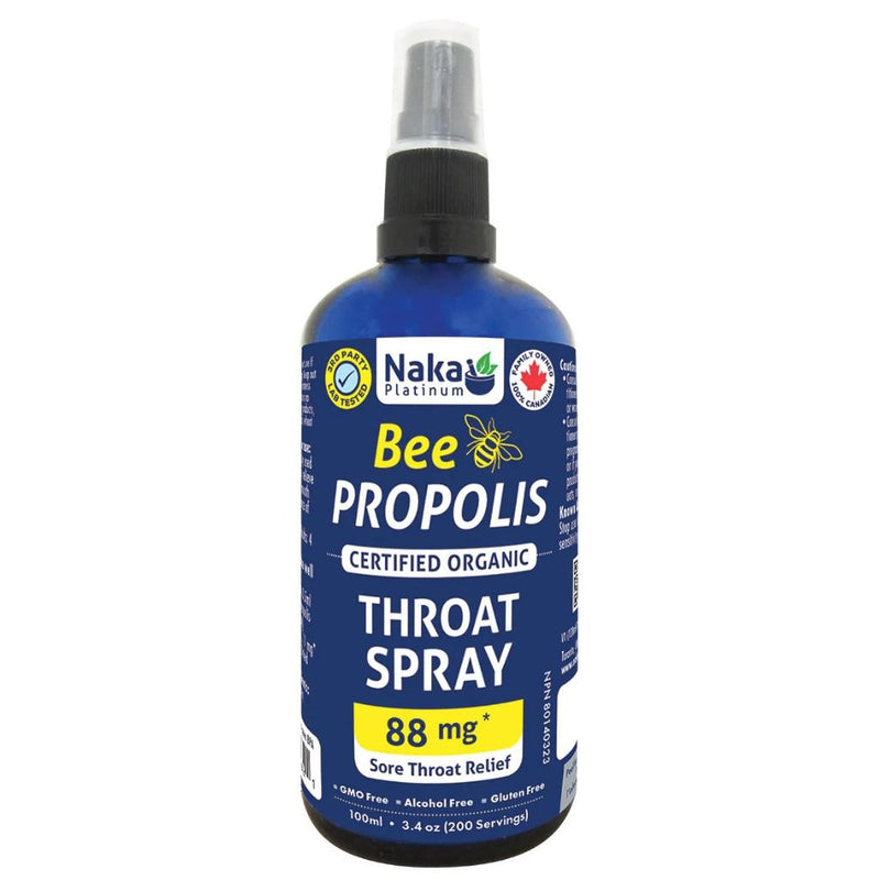 Naka Platinum Bee Propolis Throat Spray, 100ml - SupplementSource.ca