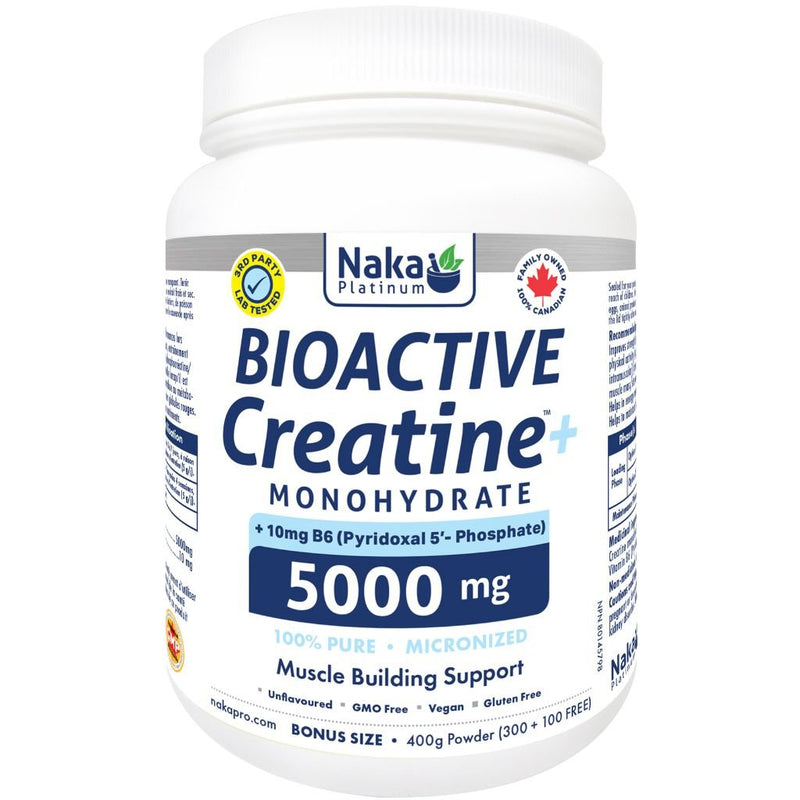 Naka Platinum Bioactive Creatine Monohydrate +B6, 400 g - SupplementSource.ca