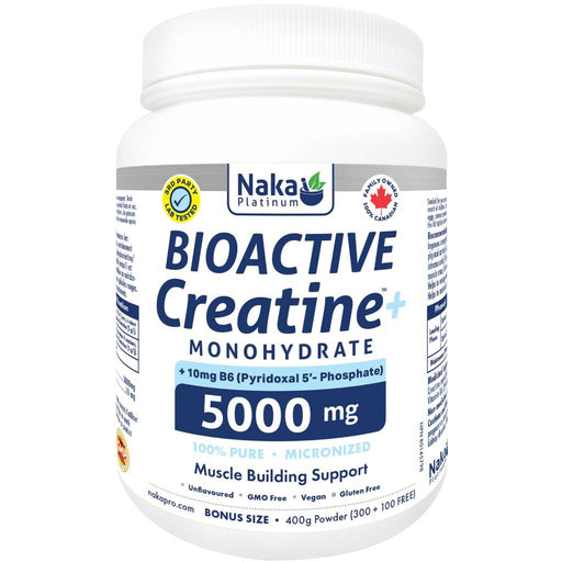 Naka Platinum Bioactive Creatine Monohydrate +B6, 400 g - SupplementSource.ca