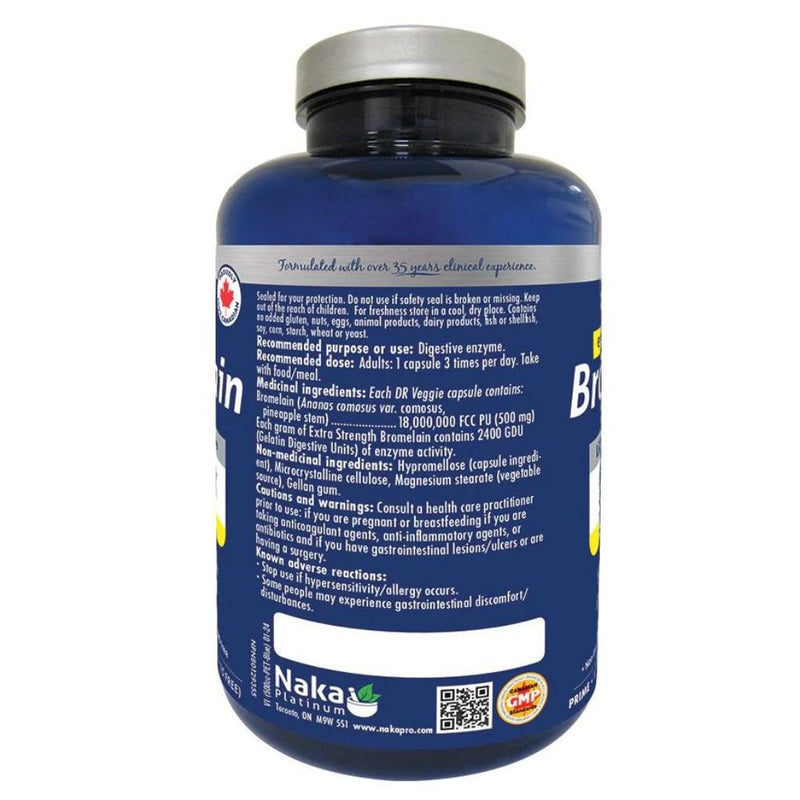 Naka Platinum BROMELAIN, 75 gélules