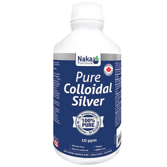 Naka Platinum COLLOIDAL SILVER, 600ml - SupplementSource.ca