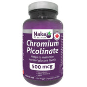 Naka Platinum Chromium Picolinate 500mcg, 120VCaps - SupplementSource.ca