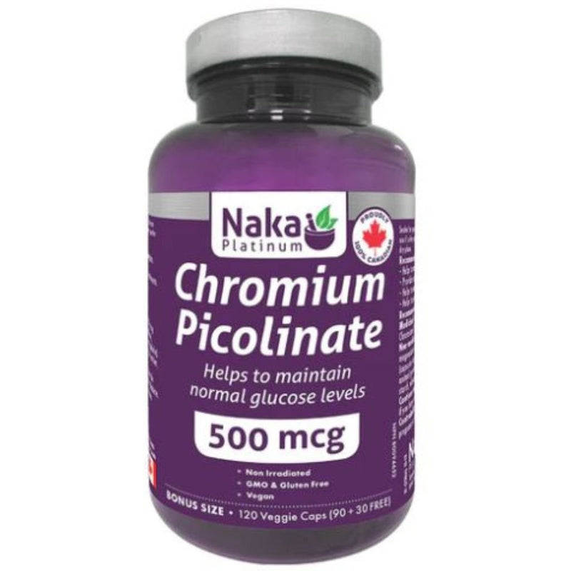 Naka Platinum Chromium Picolinate 500mcg, 120VCaps - SupplementSource.ca