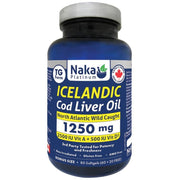Naka Platinum Icelandic Cod Liver Oil, 1250 mg, 80 softgels - SupplementSource.ca