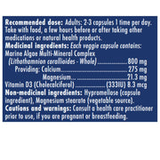 Naka Platinum Marine Cal-Mag, 60 VCaps Nutrition Panel - SupplementSource.ca