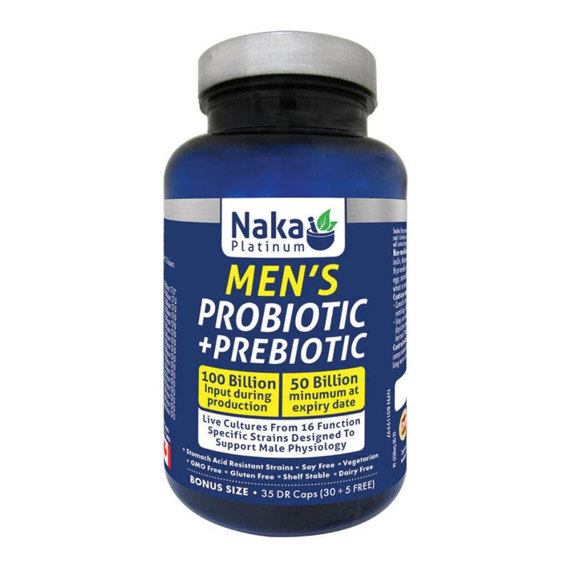Naka Platinum PROBIOTIQUE + PRÉBIOTIQUE POUR HOMMES, 35 gélules végétales