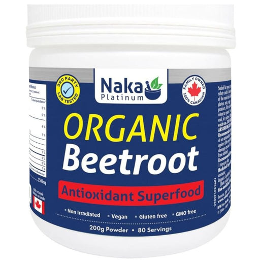 Naka Platinum Organic Beetroot Powder, 200 g - SupplementSource.ca