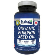 Naka Platinum Organic Pumpkin Seed Oil, 80 Softgels - SupplementSource.ca