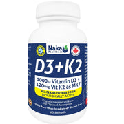 Naka Platinum VITAMIN D3+K2, 60 Softgels - SupplementSource.ca