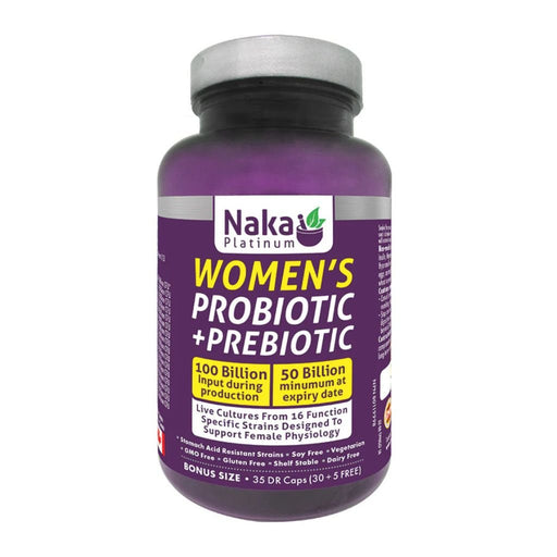 Naka Platinum Women's Probiotic + Prebiotic, 35 VCaps - SupplementSource.ca