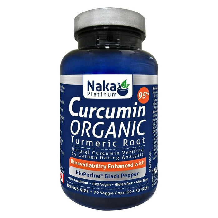 Naka Platinum CURCUMIN ORGANIC TURMERIC ROOT, 90 VCaps